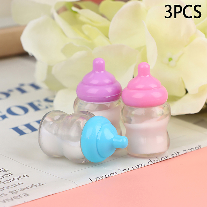 Baby Nursery Accessories - 3 piezas: biberón en miniatura para