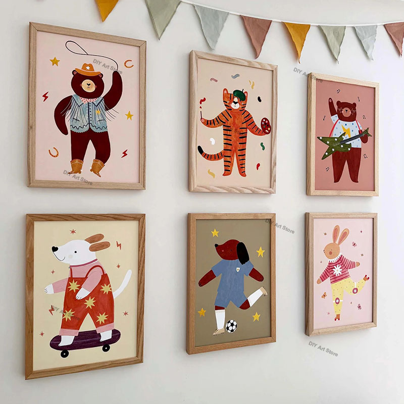 Baby Nursery In - Divertidos Cuadros de Animales de Dibujos