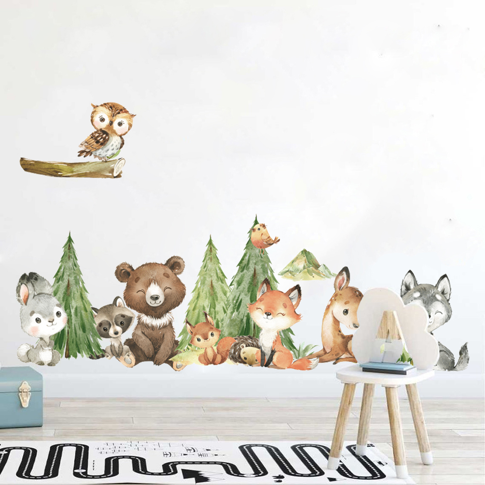 Baby Nursery Design - Pegatina de pared de animales del