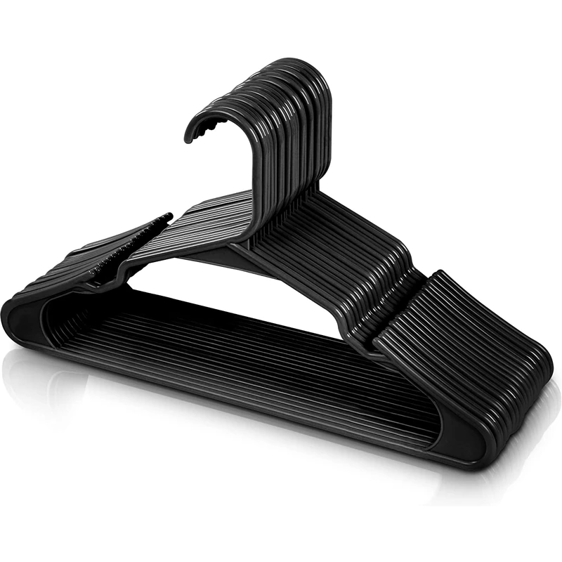 Baby Nursery Closet - Paquete de 20/60 Perchas Negras para
