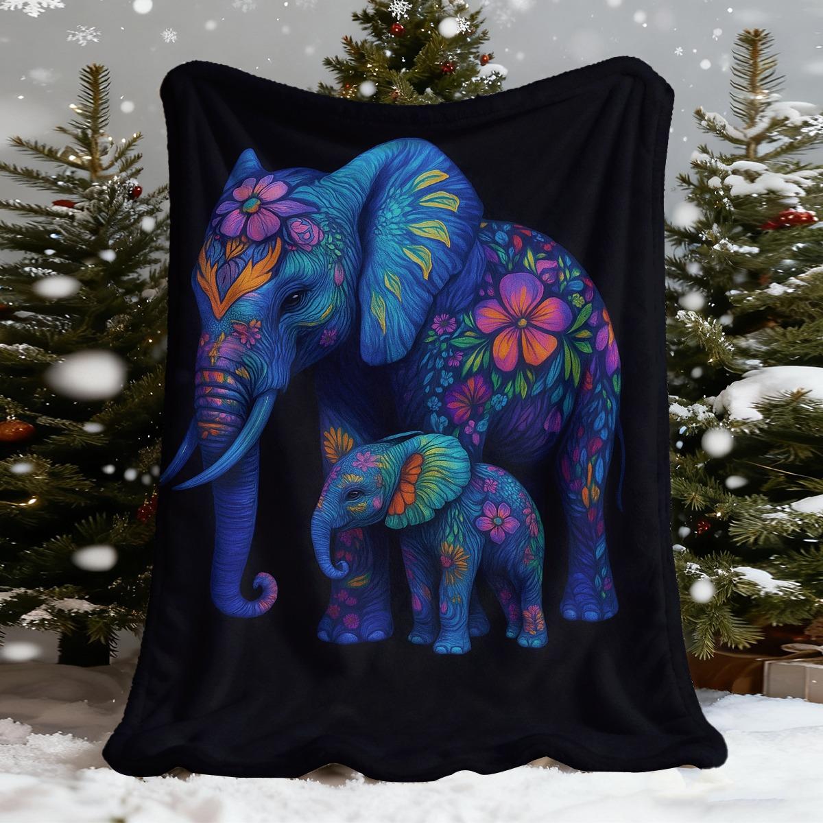 Baby Nursery In Hospital - Manta Decorativa con Estampado de Elefante