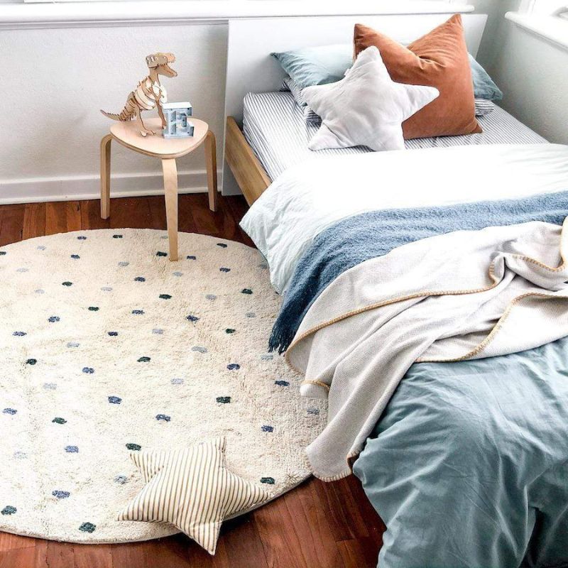 Baby Nursery Mat - Alfombra mullida de puntos para sala