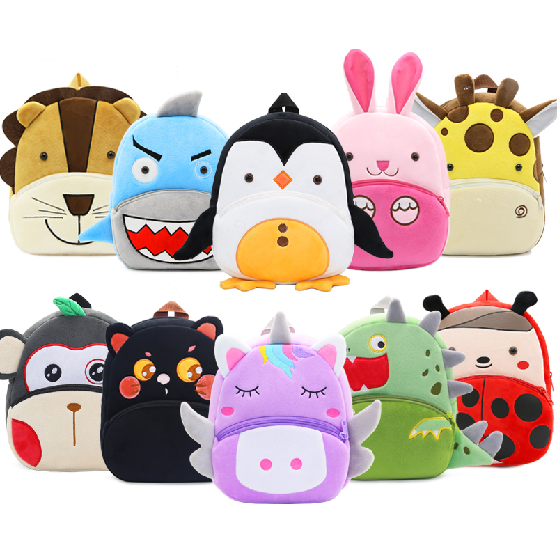 Baby Nursery Backpack - Mochilas escolares de felpa con dibujos