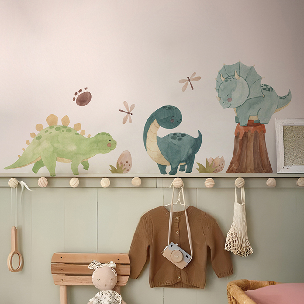 Baby Nursery Accessories - Calcomanías de pared de dinosaurio, pegatinas