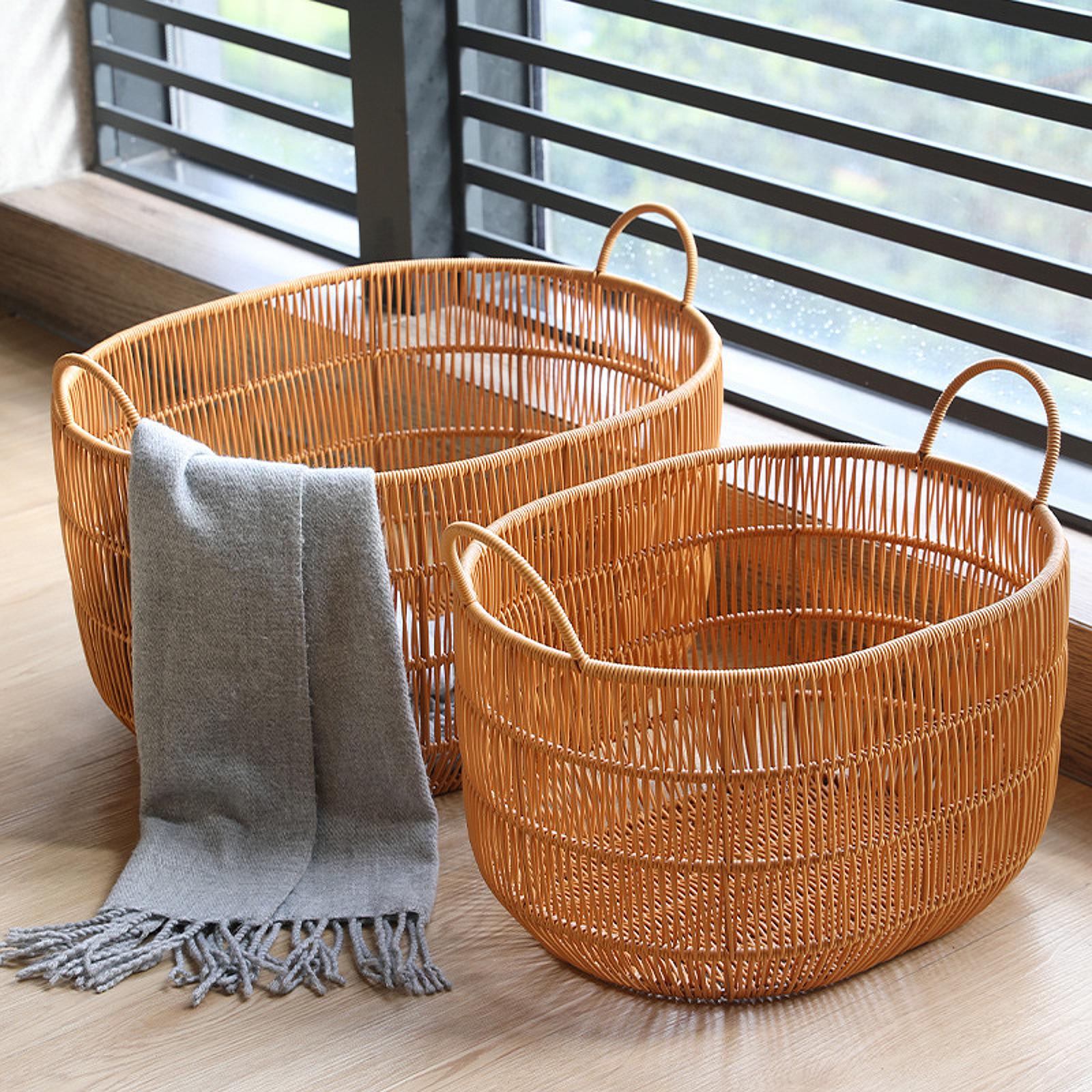 Laundry Hamper Nursery - Cesta tejida para ropa, cesto multiusos