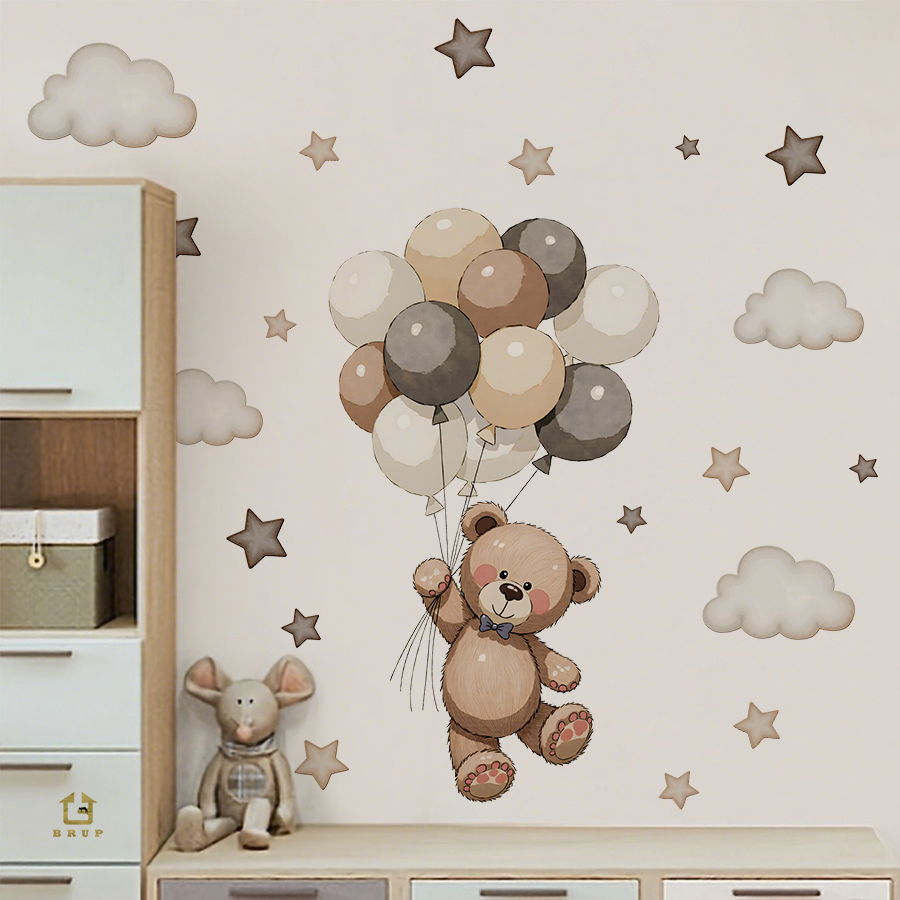 Baby Nursery Design - Adorables calcomanías de pared de osito