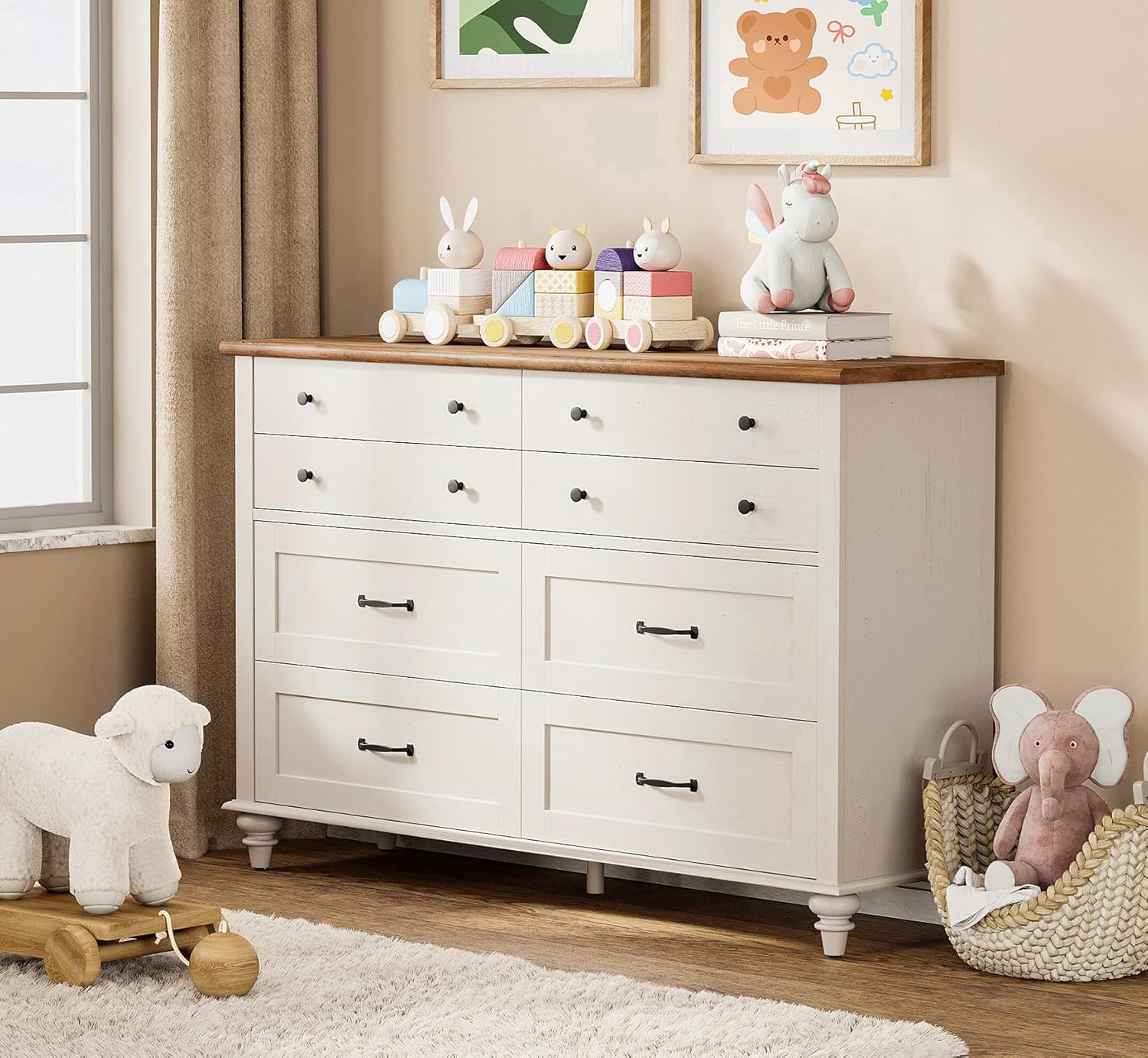 Baby Nursery Chest Of Drawers - Cómoda Moderna para Niños con 7