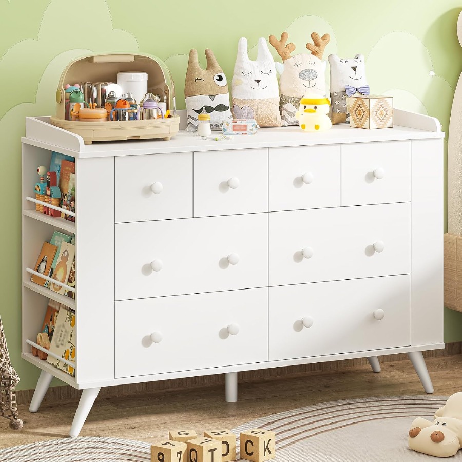 Baby Nursery Design - Cómoda para bebés, con 8 cajones,