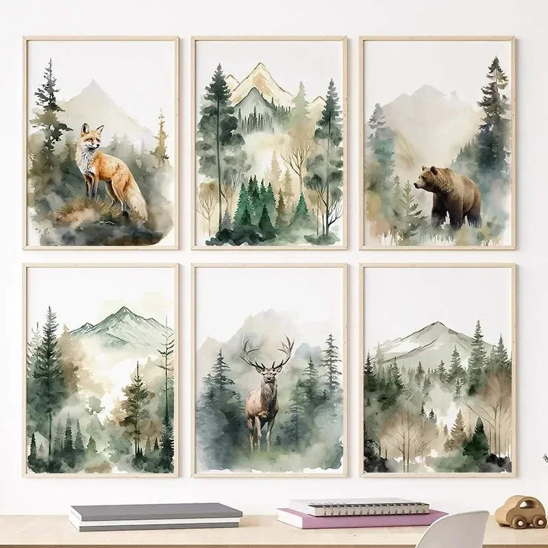 Baby Nursery Animal Prints - Pósteres e impresiones nórdicas, arte de