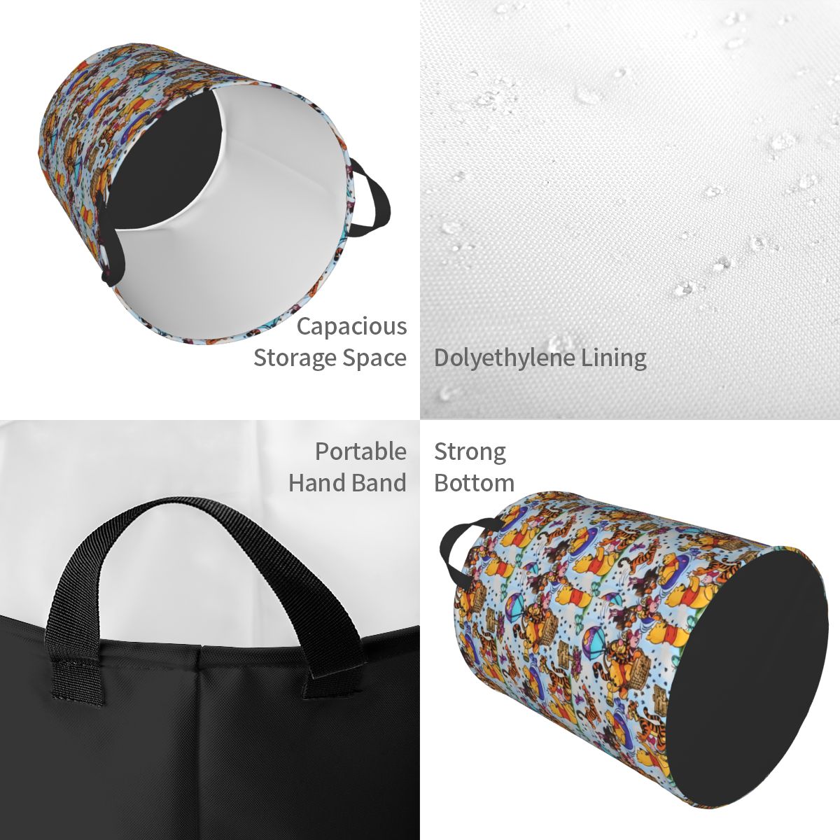 Cesto de Ropa Plegable con Dis - Laundry Hamper Nursery reseña y precio