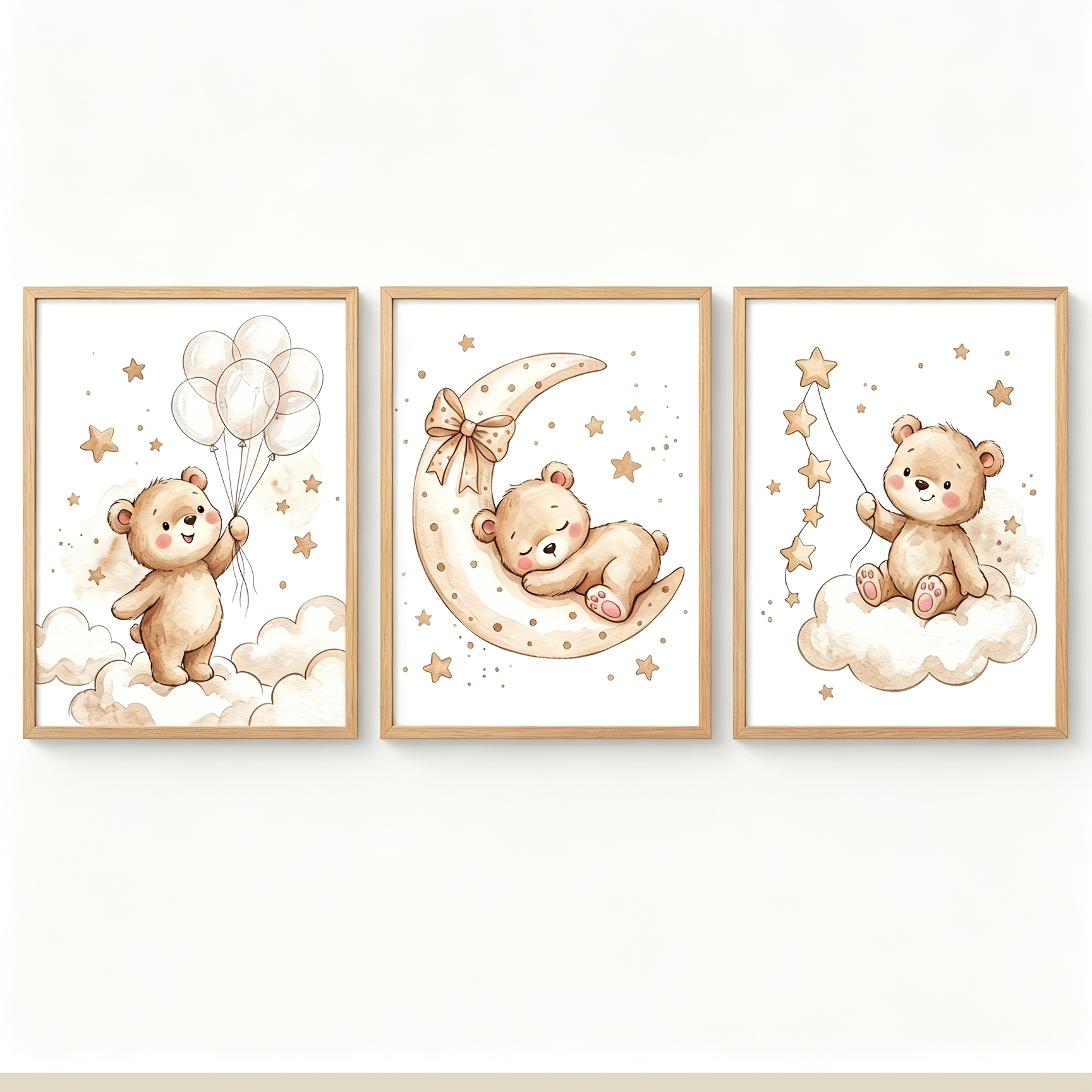 (NOframe 3PCS) - Impresiones d - Baby Nursery Gender Neutral reseña y precio