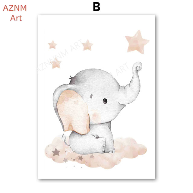 Pósteres de elefantes, globos, - Baby Nursery Prints reseña y precio