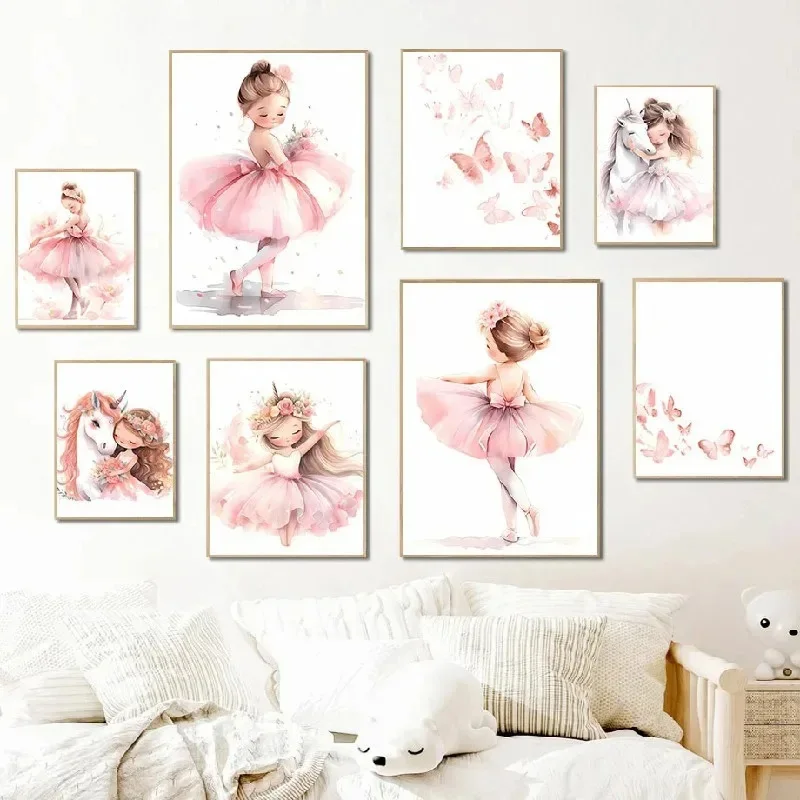 Póster de mariposa y unicornio - Baby Nursery Prints reseña y precio