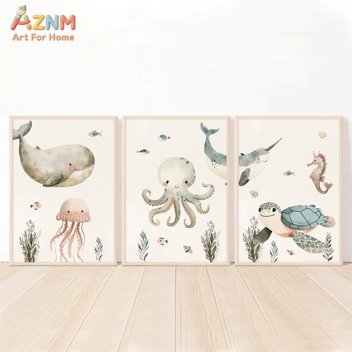 AZNM - Lienzo Decorativo con D - Baby Nursery Animal Prints reseña y precio