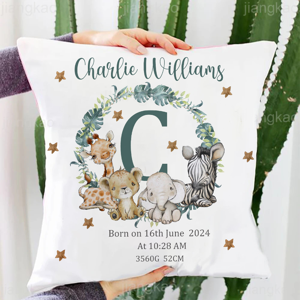 Funda de almohada personalizad - Baby Nursery Animal Prints reseña y precio