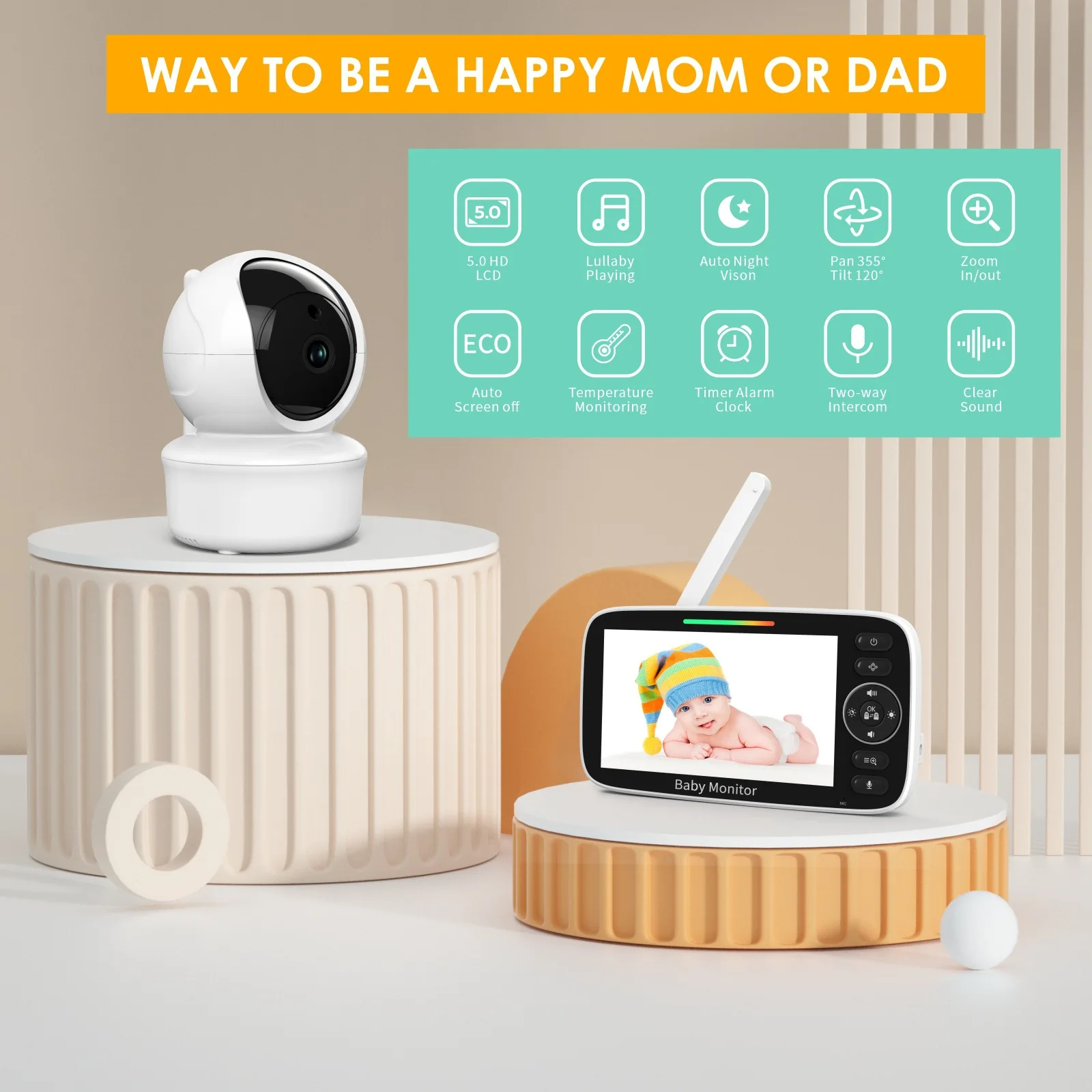 Monitor para bebés con pantall - Baby Nursery Videos reseña y precio