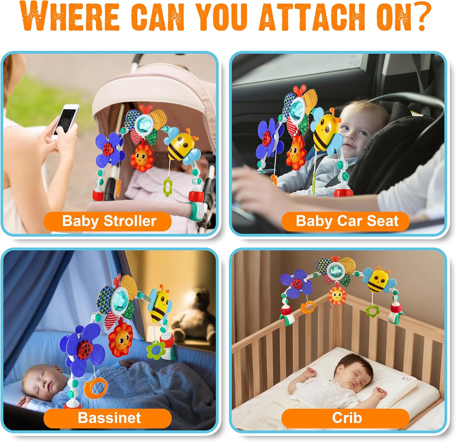 Arco de juguetes ajustable par - Baby Nursery Hamper reseña y precio