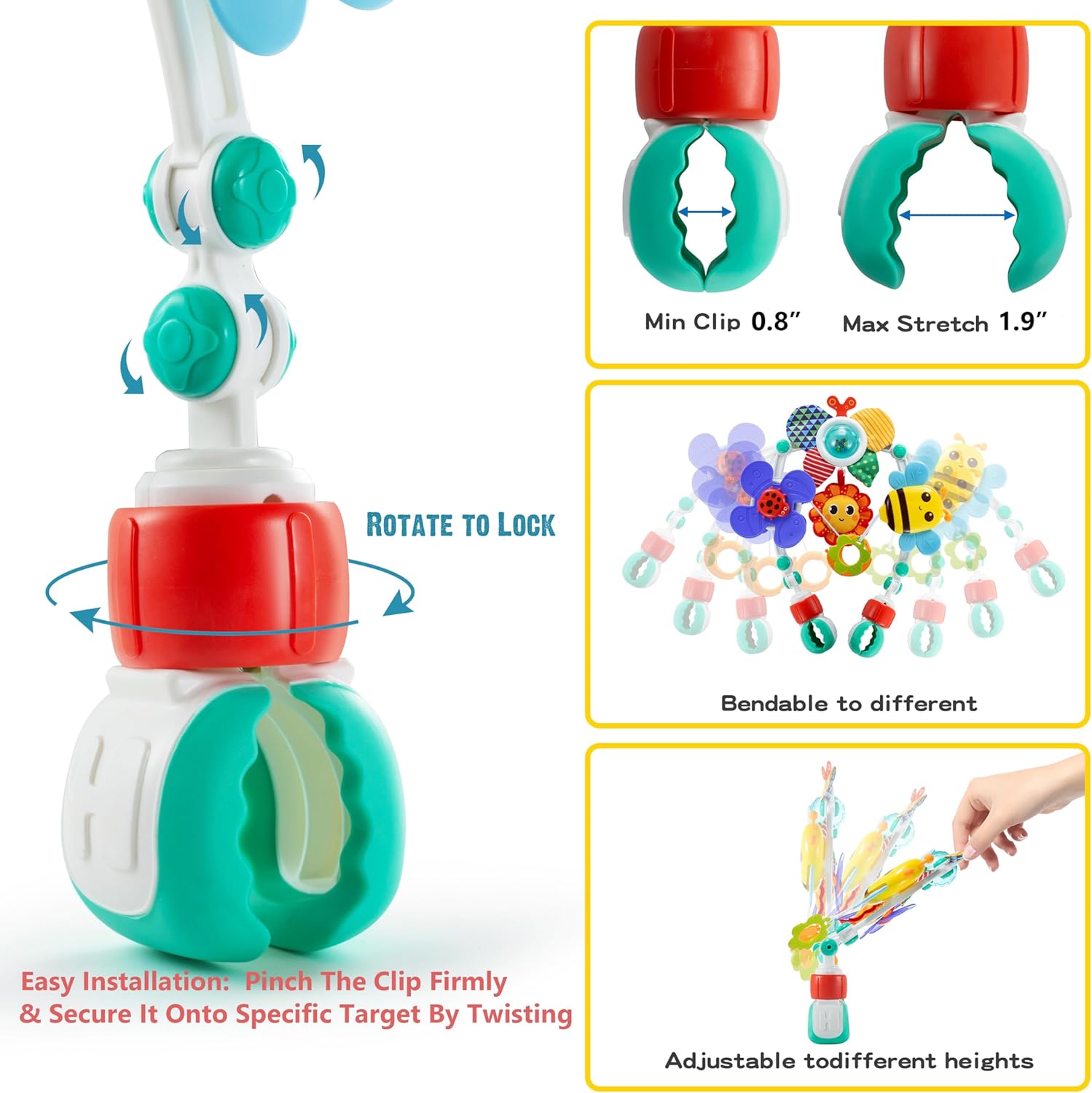 Arco de juguetes ajustable par - Baby Nursery Hamper reseña y precio
