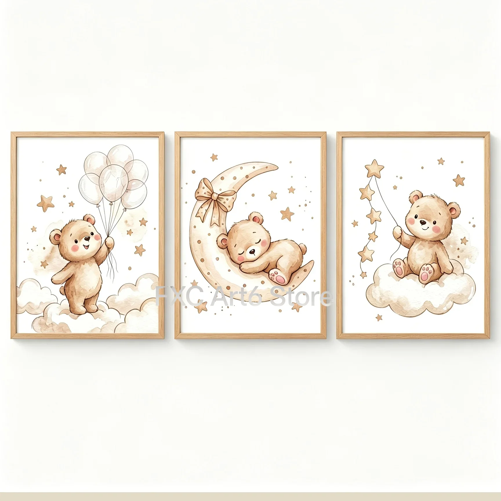 3 piezas sin marco, diseño pla - Baby Nursery Gender Neutral reseña y precio