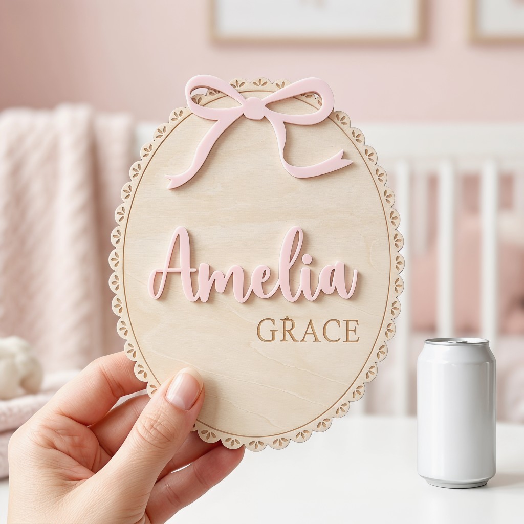 1 Pieza Placa de Madera Person - Baby Nursery In reseña y precio