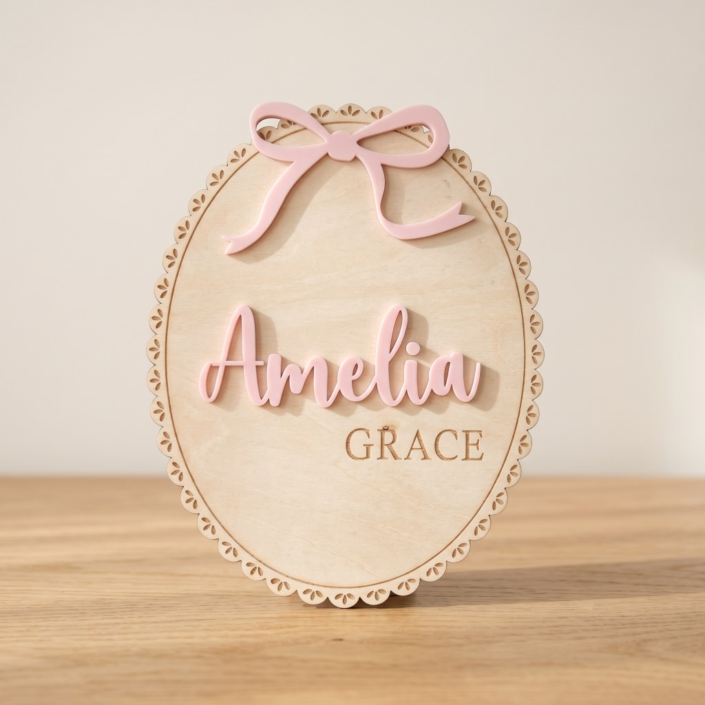 1 Pieza Placa de Madera Person - Baby Nursery In reseña y precio