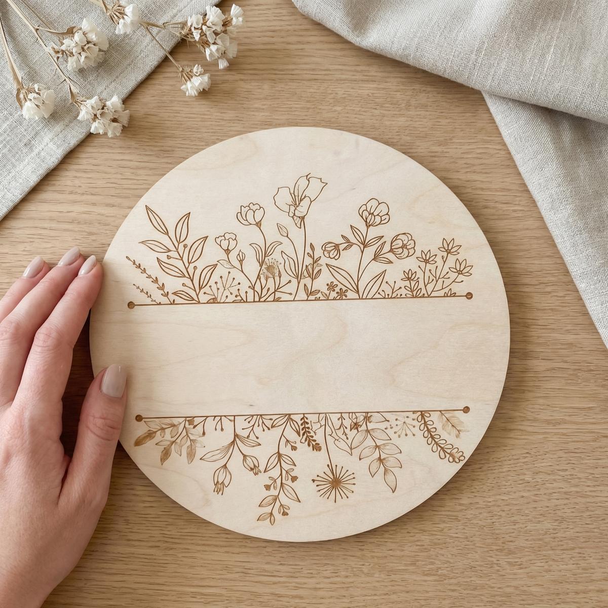 Placa Redonda de Madera con No - Baby Nursery In reseña y precio
