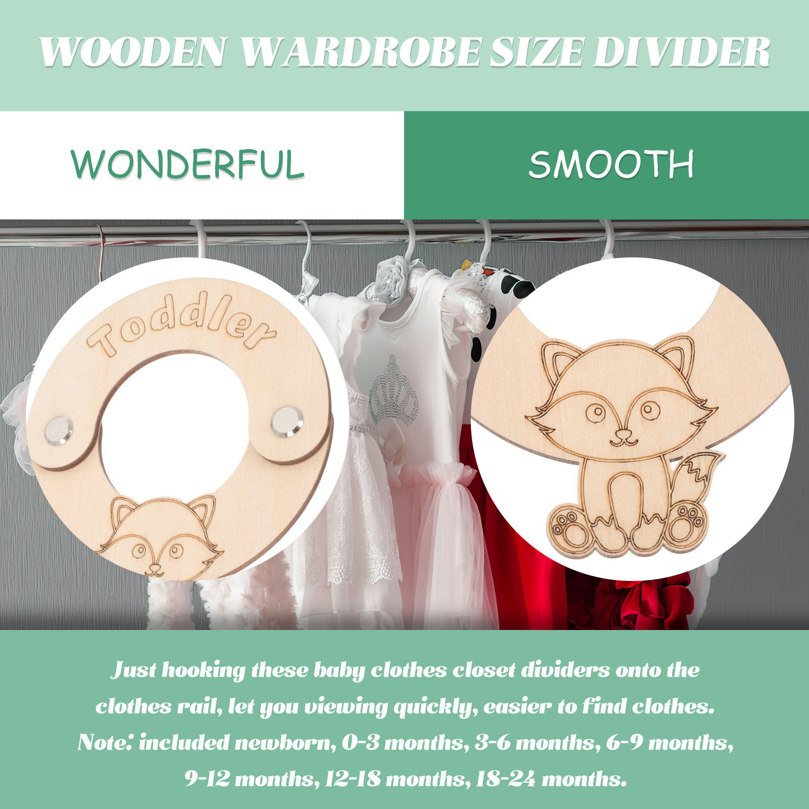8 Divisores de Tallas para Rop - Baby Nursery Closet reseña y precio