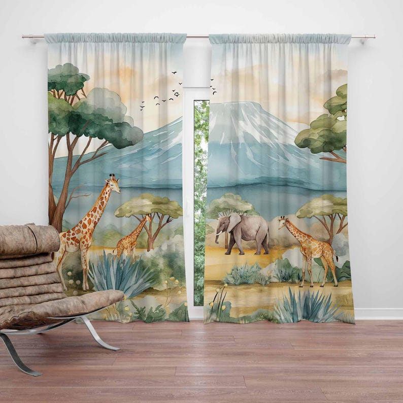 Cortinas para niños con animal - Baby Nursery In Hospital reseña y precio