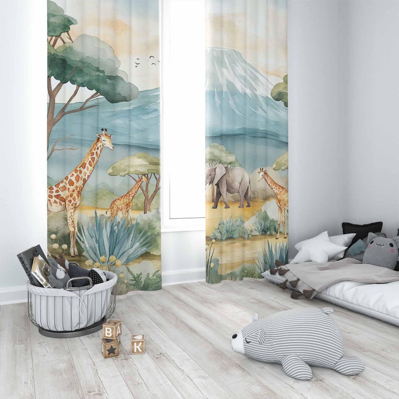 Cortinas para niños con animal - Baby Nursery In Hospital reseña y precio
