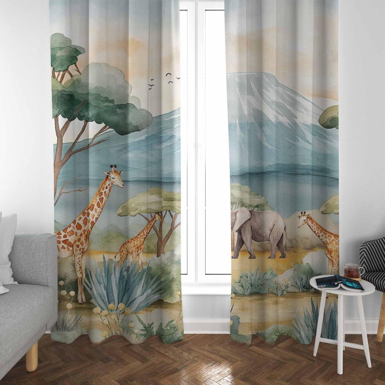 Cortinas para niños con animal - Baby Nursery In Hospital reseña y precio