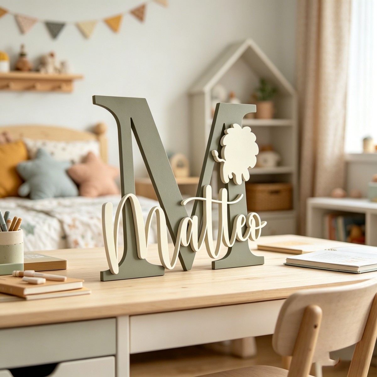 1 Pieza de Placa de Madera Per - Baby Nursery In reseña y precio