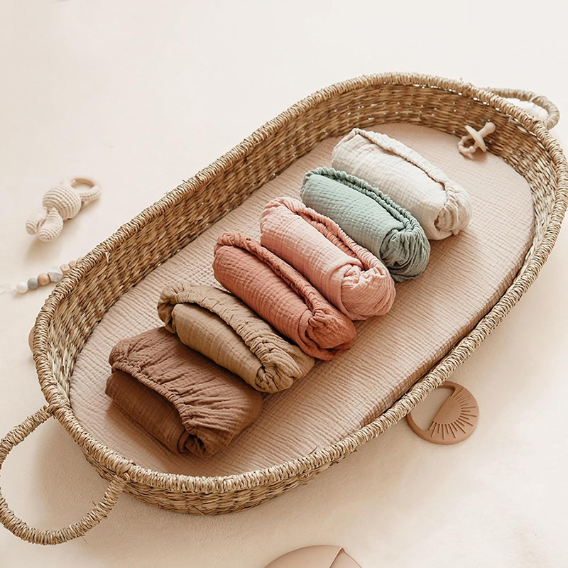 Sábanas de muselina para cuna, - Baby Nursery Hamper reseña y precio