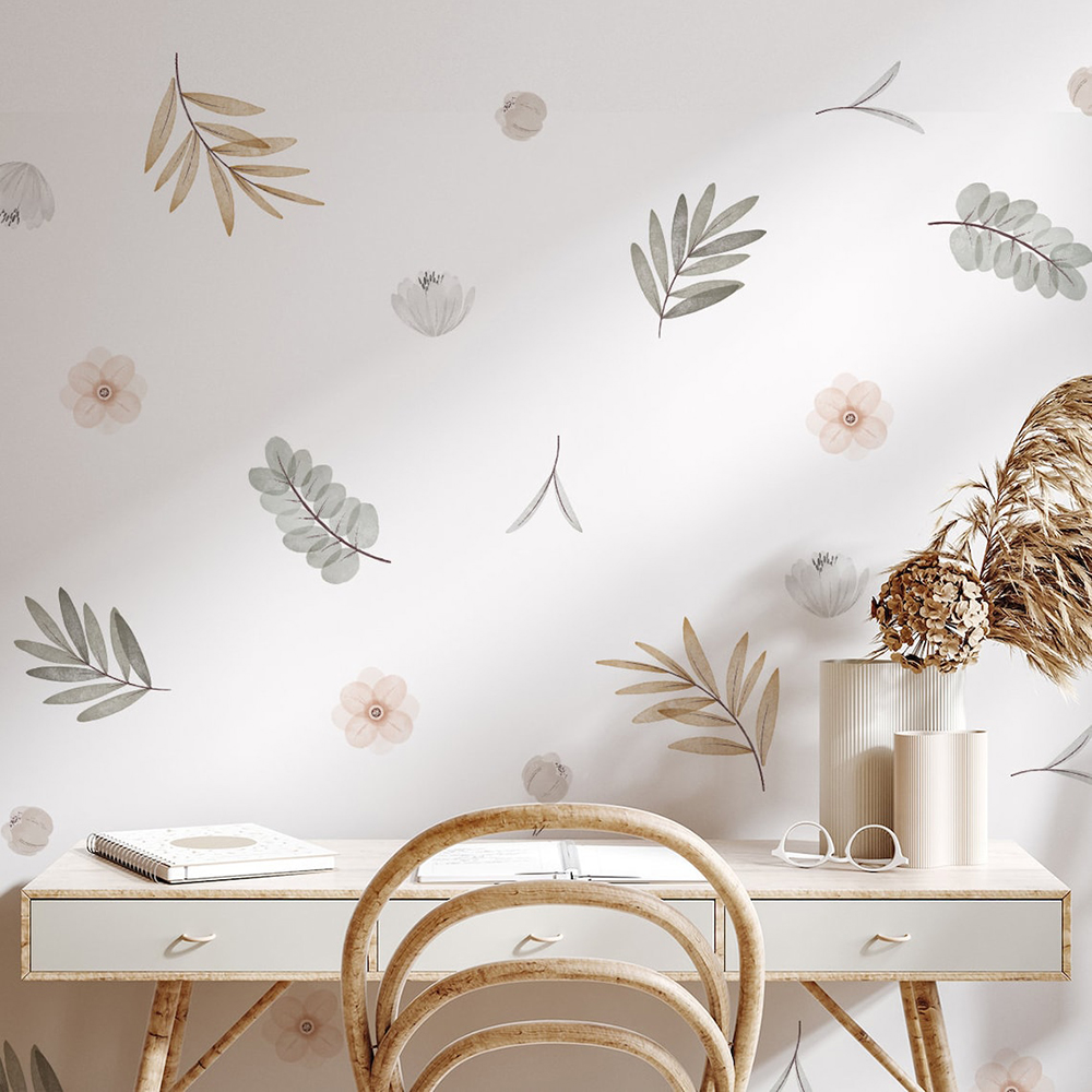 Calcomanías de pared botánicas - Baby Nursery Accessories reseña y precio
