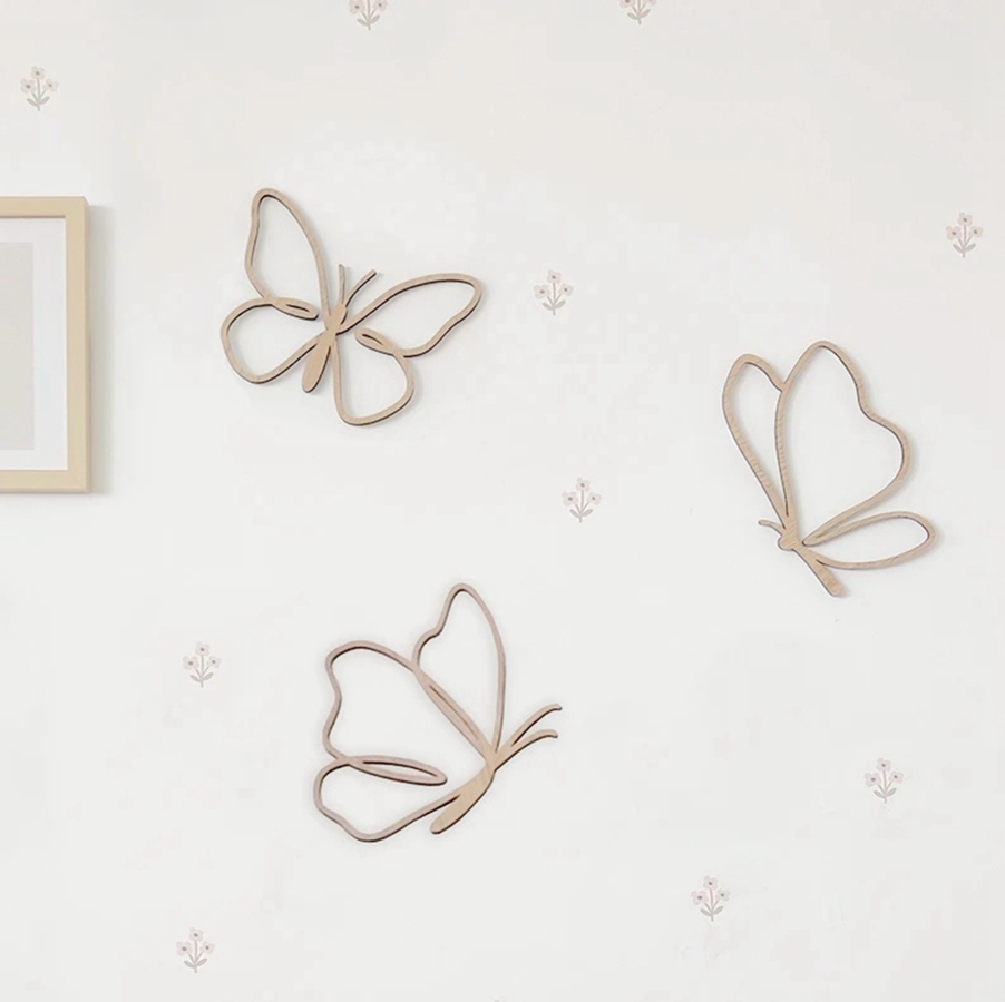 Letrero de Mariposas de Madera - Baby Nursery Design reseña y precio