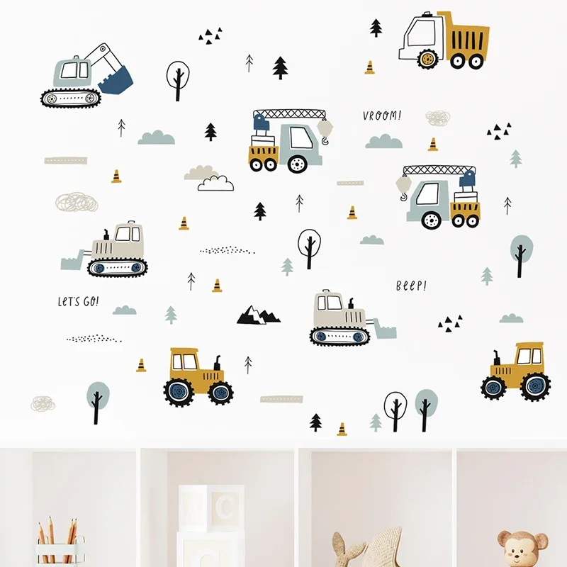 Pegatinas de pared de camión d - Baby Nursery Design reseña y precio