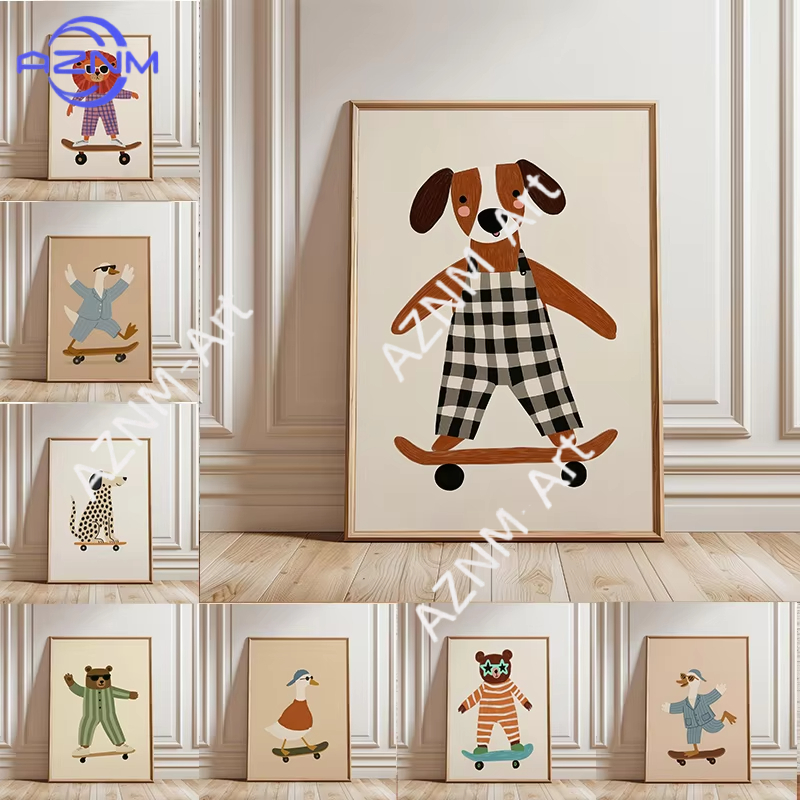 Póster Divertido de Animales P - Baby Nursery Animal Prints reseña y precio