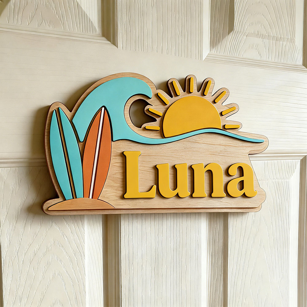 Letrero de puerta personalizad - Baby Nursery In reseña y precio