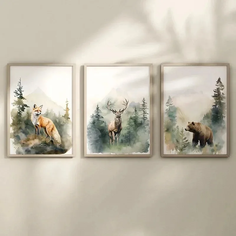 Pósteres e impresiones nórdica - Baby Nursery Animal Prints reseña y precio