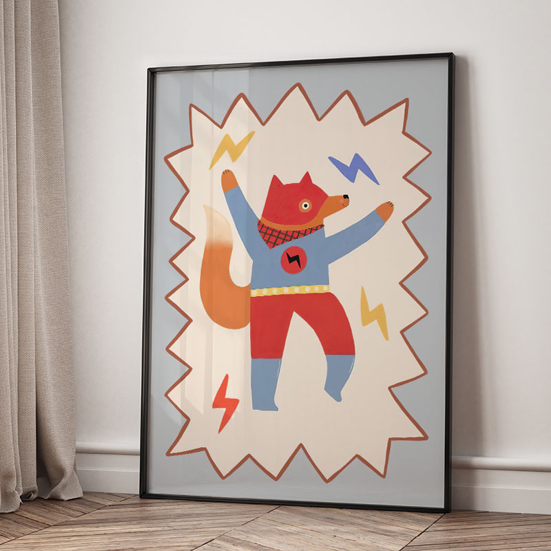 Divertidos dibujos animados, a - Baby Nursery Animal Prints reseña y precio