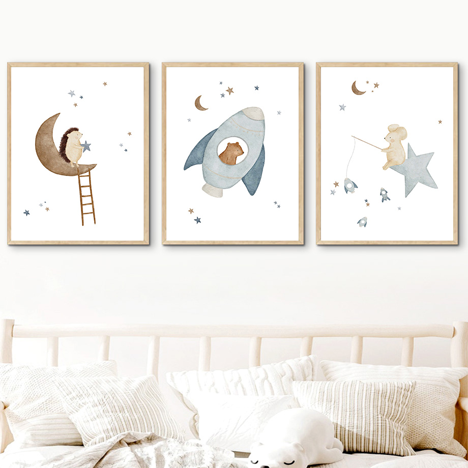 Arte de pared de animales de d - Baby Nursery Animal Prints reseña y precio